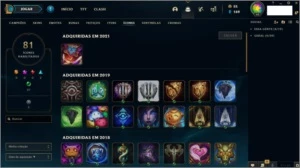 conta LOL 2015 + skins + ícones antigos