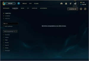 conta league of legends com todas as skins da loja e pax tf LOL