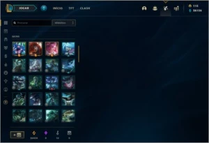 conta league of legends com todas as skins da loja e pax tf LOL