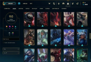 Conta Platina 4 com 100 Champs e 90 Skins - League of Legends LOL