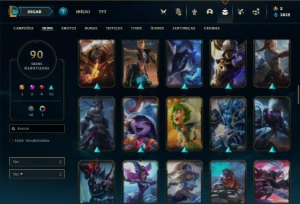 Conta Platina 4 com 100 Champs e 90 Skins - League of Legends LOL