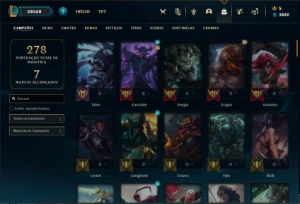 Conta Platina 4 com 100 Champs e 90 Skins - League of Legends LOL