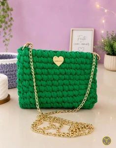 Bolsa Cloud Ana Verde - Artesanato e Personalizados