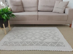 Tapete de Crochê para Sala