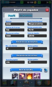 conta de clash royale leilao