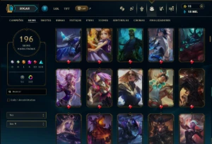 Diamante 3 com TODOS os Champs e 196 Skins +3 Prestigios - League of Legends LOL
