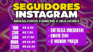 Seguidores Brasileiros Instagram | Impulso Rápido e Seguro!! - Redes Sociais