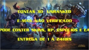 Contas Unranked 41 a 47 campeões - League of Legends LOL