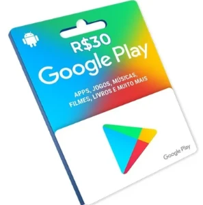 Gift card Google Play  30 Reais - Gift Cards