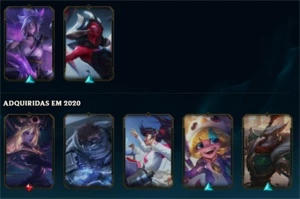 Conta Gold 1 126 campeões 73 skins - League of Legends LOL