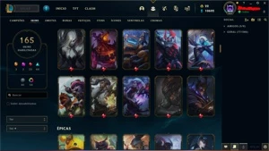 Vendo conta do lol gold 4 + 165 skins - League of Legends