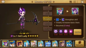 Reroll Summoners War lvl10 com Hell Lady Dark - Craka