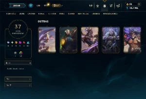 Conta Esmeralda 4 com 100 campeões e 37 skins ( ADC / SUP) - League of Legends LOL