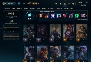 Conta Esmeralda 4 com 100 campeões e 37 skins ( ADC / SUP) - League of Legends LOL