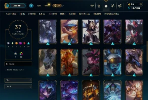 Conta Esmeralda 4 com 100 campeões e 37 skins ( ADC / SUP) - League of Legends LOL
