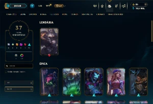 Conta Esmeralda 4 com 100 campeões e 37 skins ( ADC / SUP) - League of Legends LOL