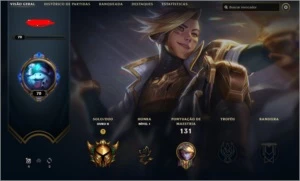 Conta smurf com skins raras incluindo ez prestigio lv 70 g2 - League of Legends LOL