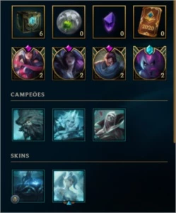 Conta smurf com skins raras incluindo ez prestigio lv 70 g2 - League of Legends LOL