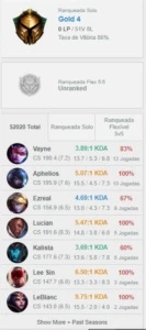 Conta Gold 1 (winrate altissimo) 84 Campeões - 24 skins - League of Legends LOL