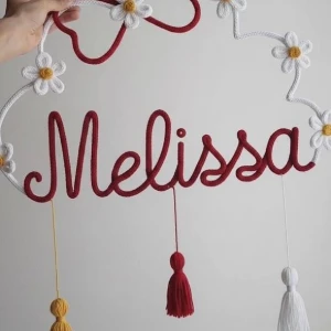 Nuvem com flores Personalizada Tricotin - Artesanato e Personalizados