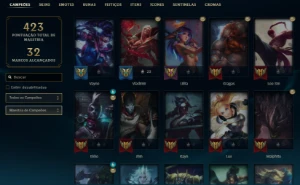 Conta Esmeralda 4, 75skins e quase full champ! - League of Legends LOL