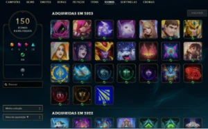 Conta Esmeralda 4, 75skins e quase full champ! - League of Legends LOL