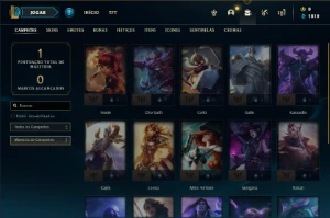 Conta Unranked com 17 Champs - League of Legends LOL