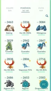 Conta pokémon lvl 33
