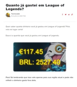 Conta League of Legends 308 SKINS! LOL