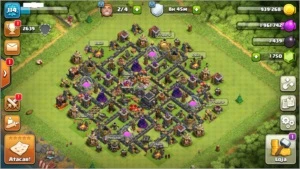 Vila cv 9 Clash full e Vila do Construtor cv 5 e 1700 gemas - Clash of Clans