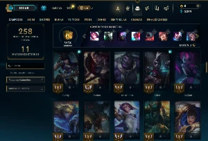 Unranked com 80 Champs e 23 Skins - League of Legends LOL