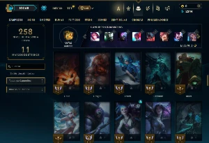 Unranked com 80 Champs e 23 Skins - League of Legends LOL