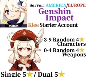 Klee Starter Account - Genshin Impact