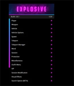 MOD MENU GTAV EXPLOSIVE MENU
