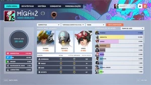 Overwatch lvl 290|5 Golden Guns|+35 skins Lendárias|Platina - Blizzard