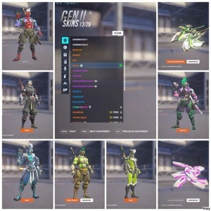 Overwatch lvl 290|5 Golden Guns|+35 skins Lendárias|Platina - Blizzard