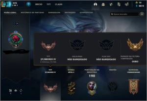 Conta Ouro, Nível 74, com 22 vskins I BR - League of Legends LOL