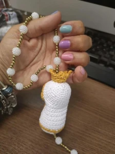 Terço Mariano em Crochê - Artesanato e Personalizados