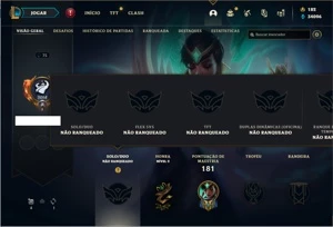 Conta Unranked com 82 Champs e 31 Skins + 1 Rara - League of Legends LOL