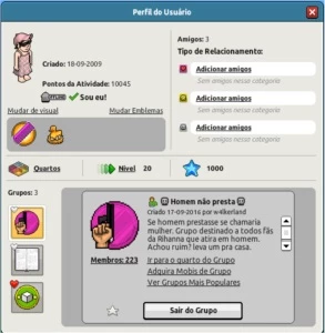 Conta habbo hotel nick curto 10k pontos de atividade