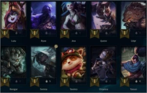 Conta league of legends 75Champions 44Skins 139Icones LOL