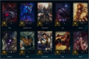 Conta league of legends 75Champions 44Skins 139Icones LOL