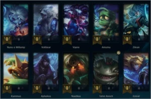 Conta league of legends 75Champions 44Skins 139Icones LOL