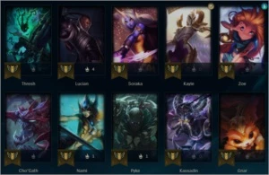 Conta league of legends 75Champions 44Skins 139Icones LOL