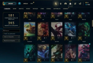 Bronze 4 com 85 Champs e 38 Skins - League of Legends LOL