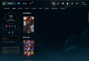 Bronze 4 com 85 Champs e 38 Skins - League of Legends LOL
