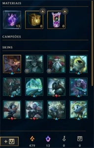 Conta D4 70 Skins - League of Legends LOL