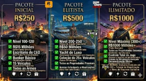 Conta ou UP de GTA V Legacy ou Enhanced - PREMIUM VIP