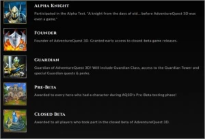 Aq3D - Founder, Guardian, Alpha, Pre Beta, Closed Beta - Adventure Quest World AQW