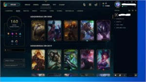 Conta do LoL todos os champs + 160 skins + 15000 essencias